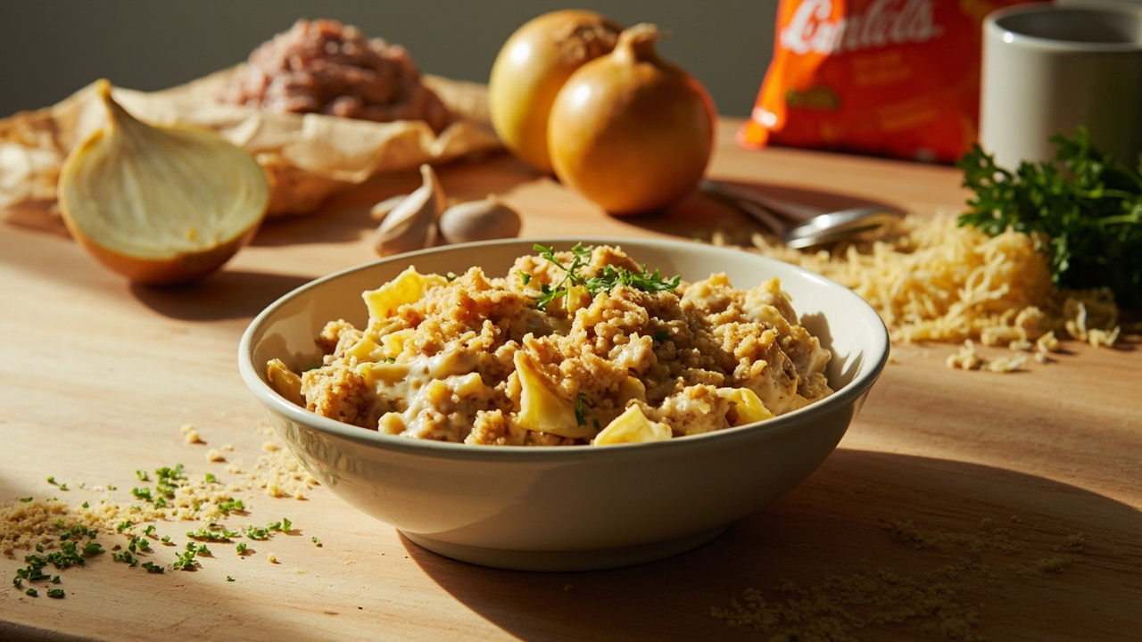 Tuna Casserole with Chip Crumble Topping