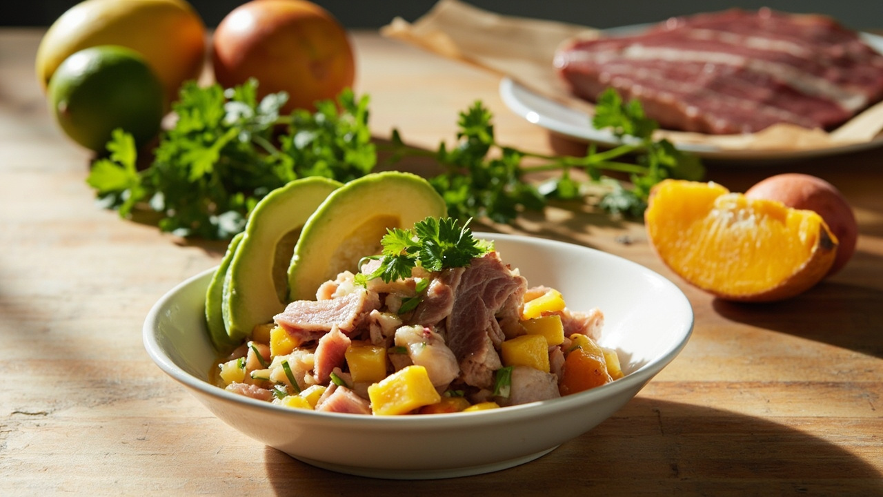 Tuna Ceviche with Mango and Cilantro