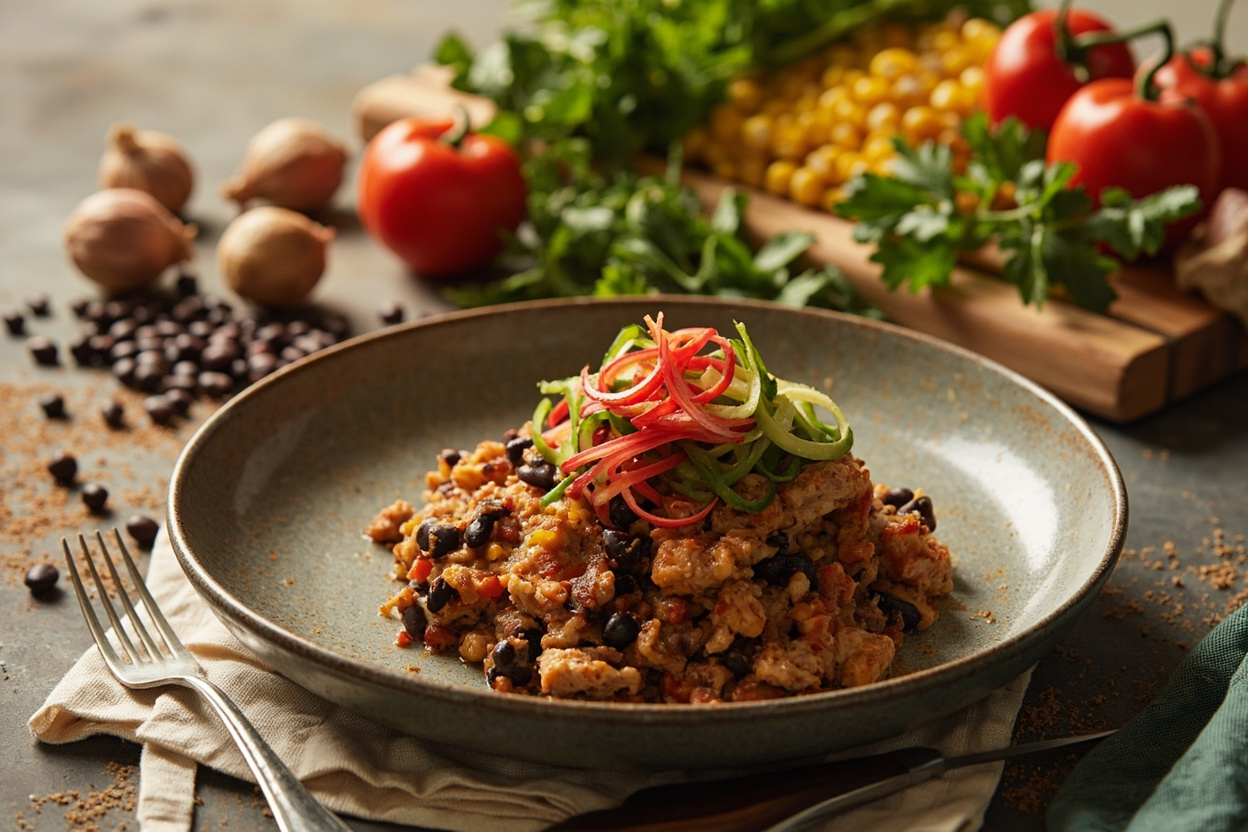 Turkey and Black Bean Taco Skillet