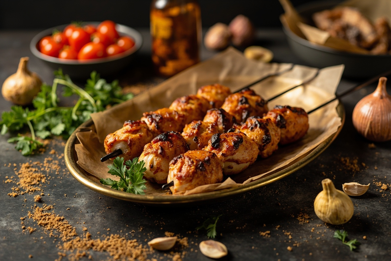 Turkey Seekh Kebabs with Ginger-Garlic