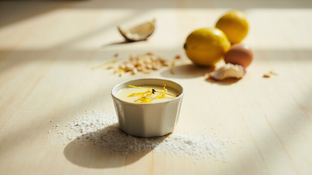 White Bean Yuzu Custard Cups